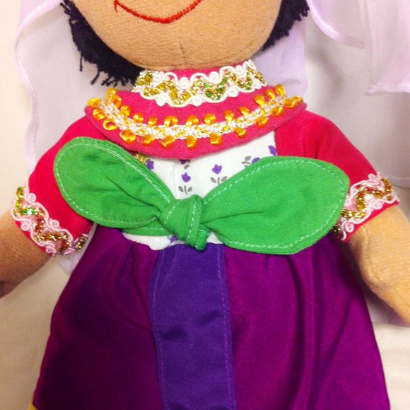 Vintage Disney Parks Disneyland it's a small world India Girl Bean Bag Plush - Picture 4 of 8